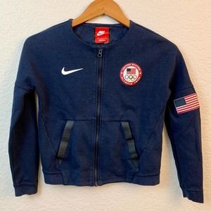 Nike Blue USA Olympic Team Zip Up Jacket, Kids Sz M, EUC